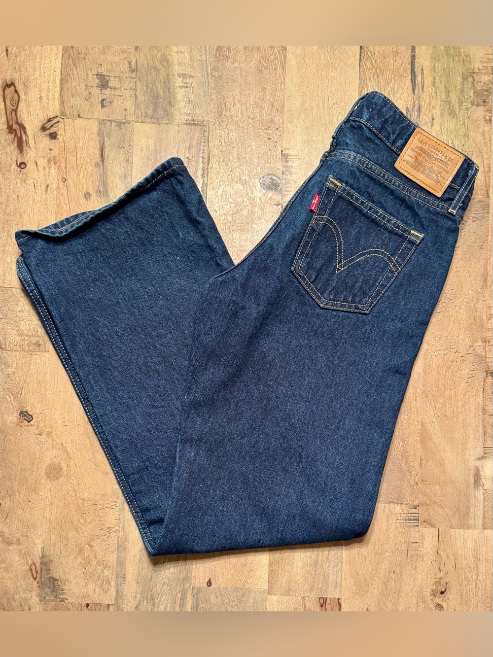 Women’s Levi’s Low Loose Jeans Size 24 W24 L30 Dark Wash Wide Leg